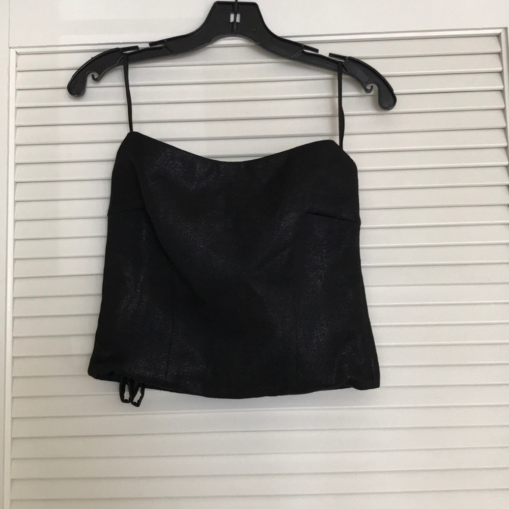 Akris punto strapless blouse